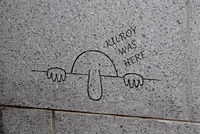 200px-Kilroy_Was_Here_-_Washington_DC_WWII_Memorial_-_Jason_Coyne